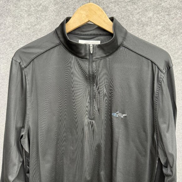 Greg Norman Men's Pullover Activewear Golf Sweatshirt, 1/4 Zip, Black, Size L - Picture 2 of 11